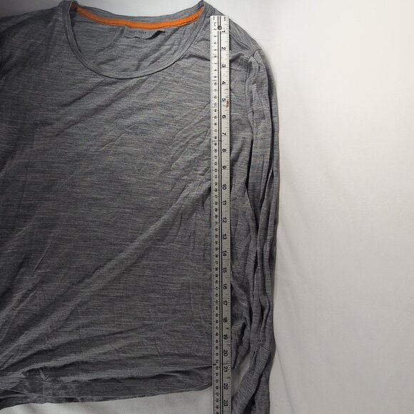 2 Set Icebreaker Cool-Lite Woman L Large Gray Shirt Short Long Sleeve Merin Wool - Picture 14 of 15